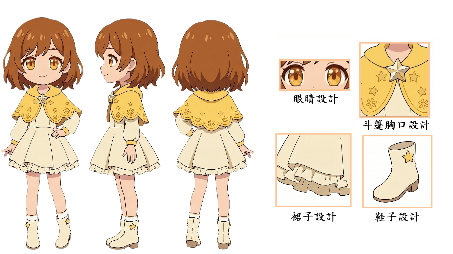 星卉芯三視圖